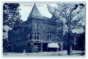 1911 The Post Office Building Ironton Ohio OH Advertising Postcard 