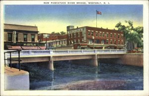 Westerly Rhode Island RI New Pawcatuck River Bridge Vintage Postcard