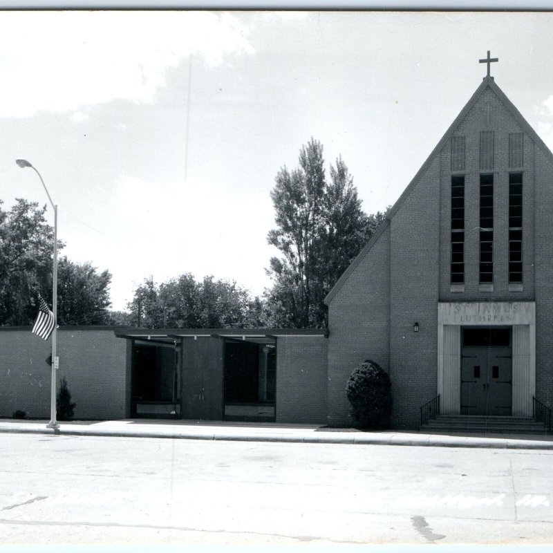 c1950s Allison, IA RPPC St James Lutheran Church Real Photo Postcard Vtg A102
