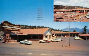 Flagstaff Arizona Flamingo Hotel Street View Vintage Postcard K54300 