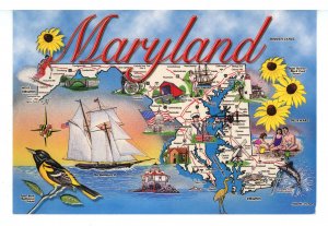 MD - Maryland Map & Highlights   (continental size)