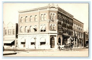 IOOF Hall Carriage Fremont Nebraska RPPC Photo Main St. Vintage Antique Postcard