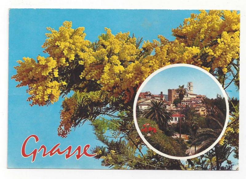 France Grasse Cote d'Azur Riviera Perfume City Vtg Postcard