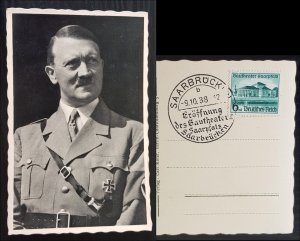 GERMANY THIRD 3rd REICH ORIGINAL POSTCARD ADOLF HITLER