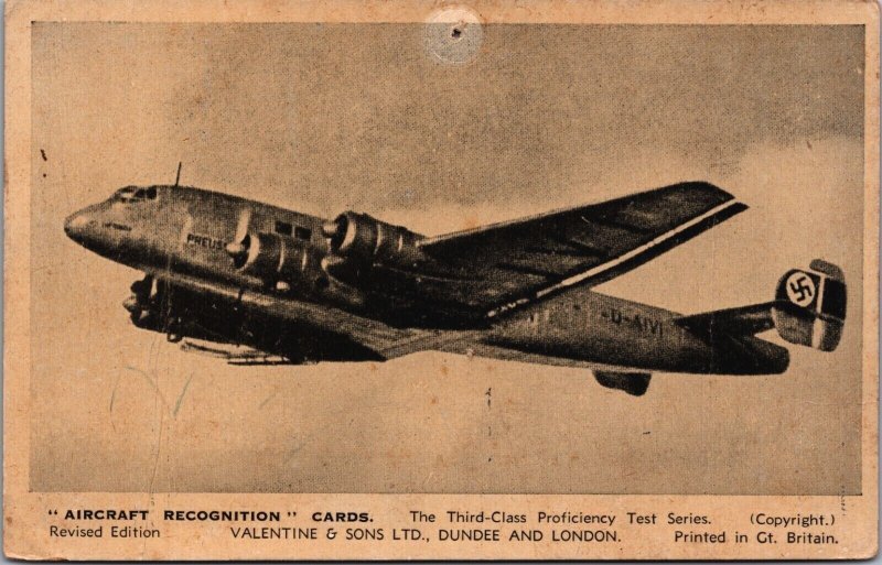 The Junkers Ju 90B German Transport Aircraft Vintage Postcard 05.31 