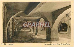 Old Postcard Annecy Arcades of the Rue Saint Claire