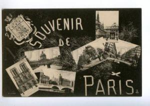 155644 FRANCE Souvenir de PARIS Vintage postcard
