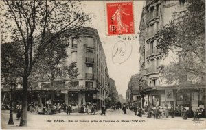 CPA PARIS 14e - Rue de Vanves, prise de l'Avenue du Maine (56481)