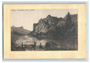 1880's Scene On Snake River Idaho Jersey Coffee Trade Card P76