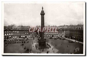 Old Postcard Paris Place Vendome