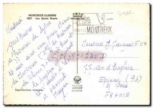 Modern Postcard Montreux Clarens adorned banks