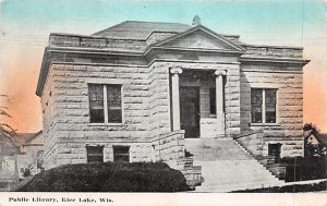 Public Library Rice Lake WI USA Postcard