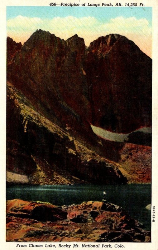 Colorado Rocky Montains Precipice Of Longs Peak From Chasm Lake