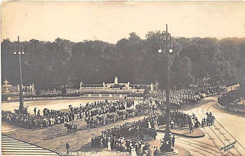 Berlin Germany 1905 Parade US 5cent Postage Due RPPC Postcard 