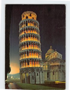 Postcard St. Rainieri's Illumination, Leaning Tower, Pisa, Italy