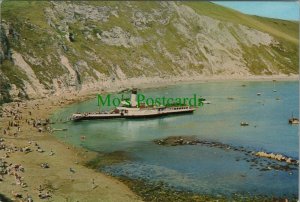 Dorset Postcard - Paddle Steamer at Lulworth Cove     RR11390