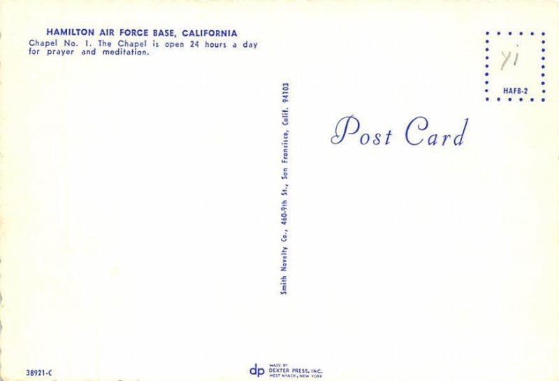 Hamilton Air Force Base, Novato, Calif. 