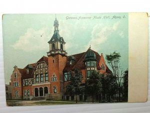 Vintage Postcard 1900's German American Music Hall Akron OH Ohio