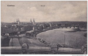 Bird´s Eye View of Mosel, Coblenz, Rhineland-Palatinate, Germany, 10-20s