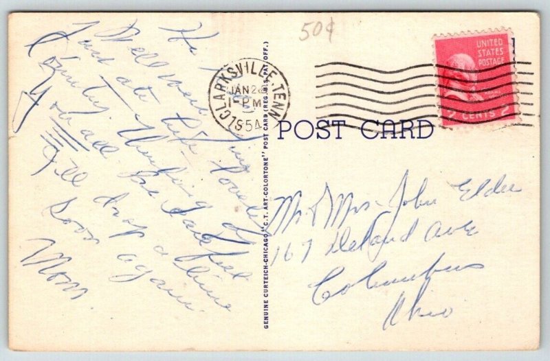 Large Letter Greetings From Tennessee  - Postcard