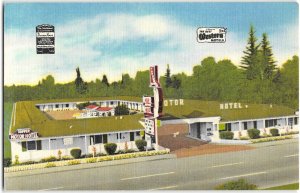 TOPPER MOTOR HOTEL Bakersfield, CA Roadside Motel 1940s Linen Vintage Postcard