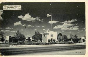 Beauty Rest Courts Carlsbad New Mexico 1930s Roadside Kaeser Blair postcard 5927