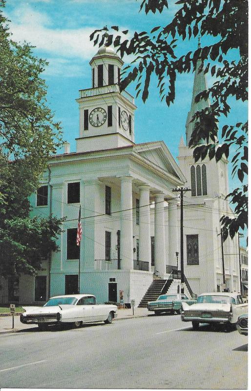 Maysville Kentucky Mason Courthouse-1960 Cadillac--1960 Plymouth--compare fins-