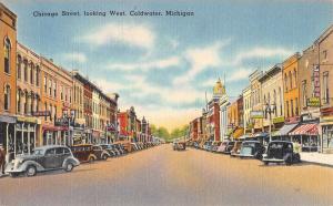 Coldwater Michigan Chicago Street Scene Historic Bldgs Antique Postcard K35062