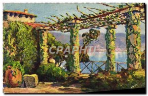 Old Postcard Cote D & # 39Azur Pergola On The Coast