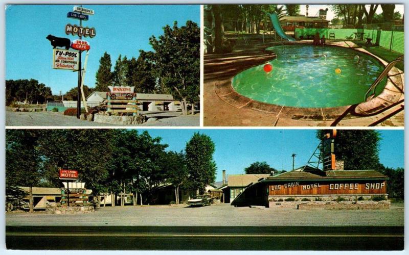 LOVELOCK, Nevada  NV ~ Roadside STURGEON'S LOG CABIN MOTEL  c1960s-70s  Postcard