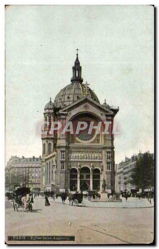 Paris Old Postcard Church of Saint Augustine