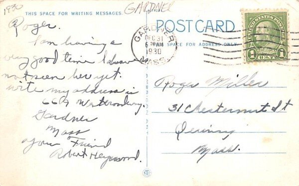 Swimming Pool Gardner, Massachusetts Postcard