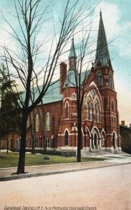 Vintage Postcard First Methodist Episcopal Church Saratoga Springs New York NY