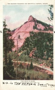 Vintage Postcard 1906 The Devil's Slide Colorado Springs And Cripple Creek Short