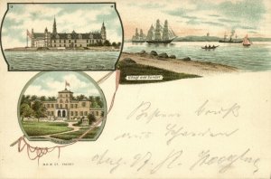 denmark, HELSINGØR, Kronborg Castle, Marienlyst, Udsigt over Sundet (1897)