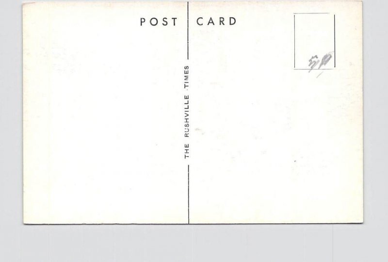 PPC POSTCARD ILLINOIS RUSHVILLE SCHUYLER COUNTY COURTHOUSE EXTERIOR STREET VIEW 