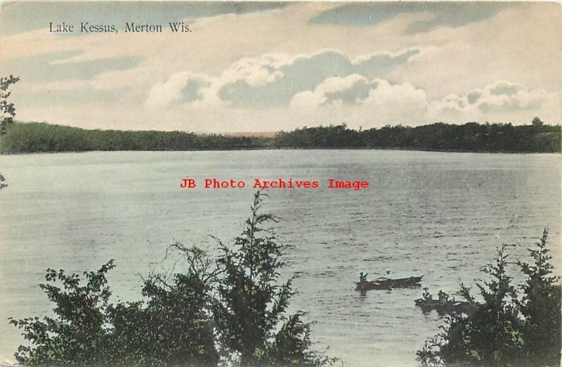 WI, Merton, Wisconsin, Lake Kessus, Hand Colored, MP Schwinn Pub No 136 