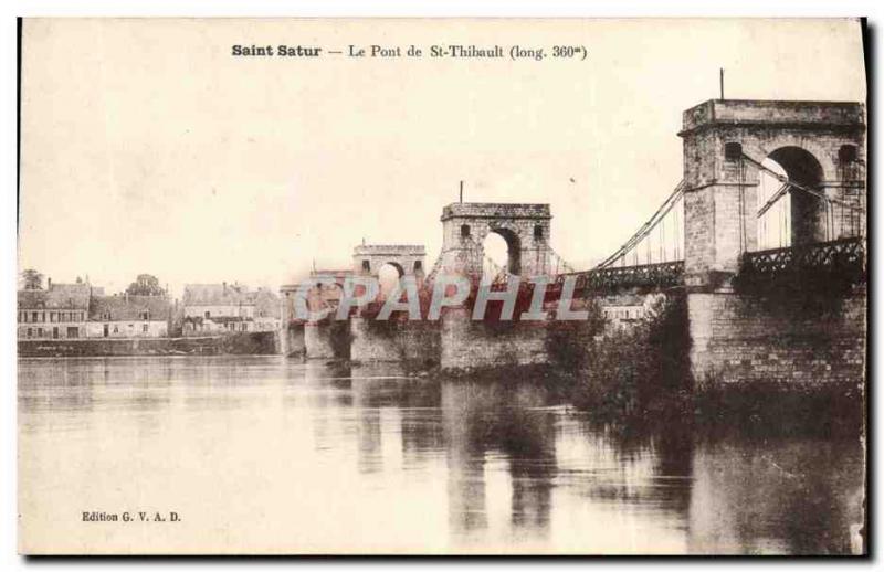 Postcard Old Bridge St Thibault Saint Satur