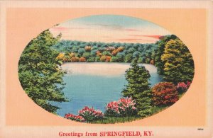 Greetings from Springfield Kentucky Postcard 2R5-303