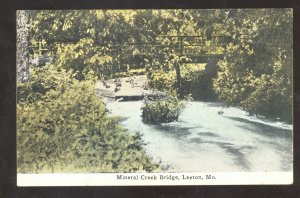 LEETON MISSOURI MINERAL CREEK BRIDGE VINTAGE POSTCARD MO.