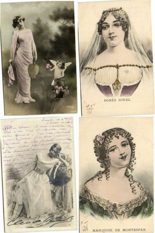 MODE, FASHION, Incl. PALAIS DU CUSTOME 43 Vintage Postcards pre-1920 (L4448)