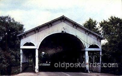 Shelbyville, Indiana USA Vine St. Covered Bridge 1965 postal used 1965