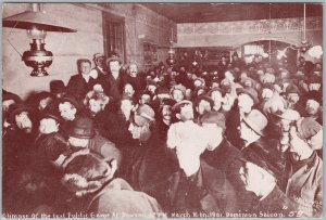 Dawson Yukon Glimpse of Last Public Game Dominion Saloon Repro Postcard C12