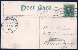 Allegheny River Sharpsburg Bridge Pittsburg PA used c1907