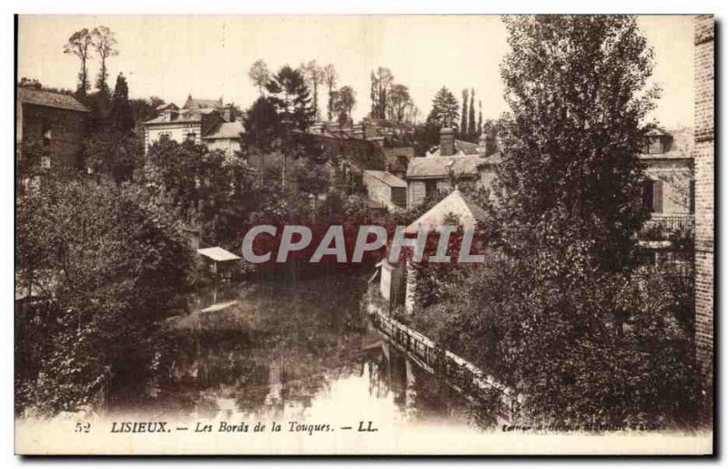 Old Postcard Lisieux The Banks of the Touques