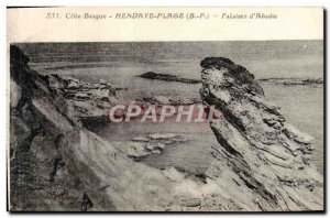 Old Postcard Hendaye Cliffs d & # 39Abadie