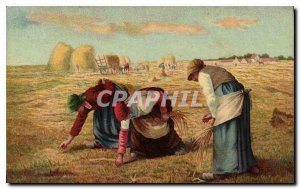 Old Postcard Millet Gleaners