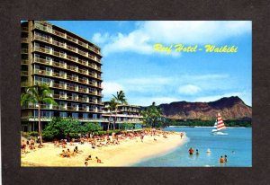 HI Reef Hotel Waikiki Beach Honolulu Hawaii Hawaiian Islands Postcard Vintage