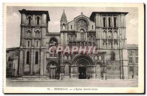 Old Postcard Bordeaux L Eglise Sainte Croix