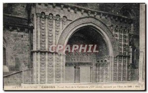 Old Postcard Lot Cahors Illustrates North Portal of the Cathedral Restores by...